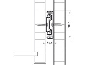 3832-SC BB Drawer Runner Full 45kg 550mm BZP