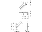 Lid Stay 150mm RH w Guide Slot