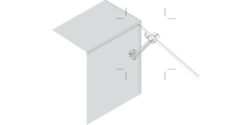 Lid Stay 150mm RH w Guide Slot