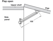 Lid Stay 150mm RH w Guide Slot