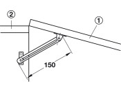 Lid Stay 150mm RH w Guide Slot