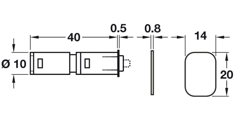 Push Magnetic Door Catch, for Maxi