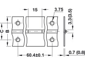 Piano Hinge Straight 32x0.7x3500mm Burn