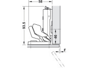 Tiomos Mirro 125D Hinge 3-8mm w Int Damp