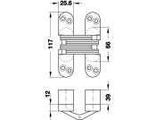 216 Soss Hinge 180D 35-38mm ZA/ST BP