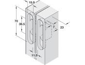 208 Soss Hinge 22-26mm ZA NP/SS Links