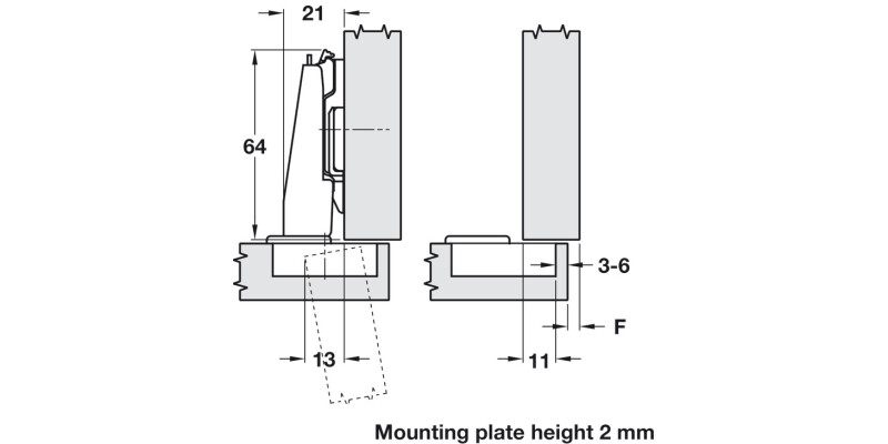 Nexis 100D Hinge Click Sprung SF Full