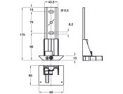 Atlas Cabinet Hanger Lower Support 32mm