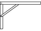 Hinged Bracket Adj 300mm 200kg/Pr St Gal