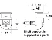 Peki Gls Shelf Support Plug ZA NP