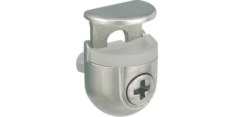 Shelf Support, Plug in, for Glass Shelves, Zinc Alloy with Clear Soft Rubber, Pe
