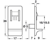 Shelf Retainer D5/16.0mm Plug Pl Trans