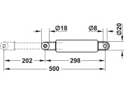 Gas Piston Bed Weight 90kg Force 1700N