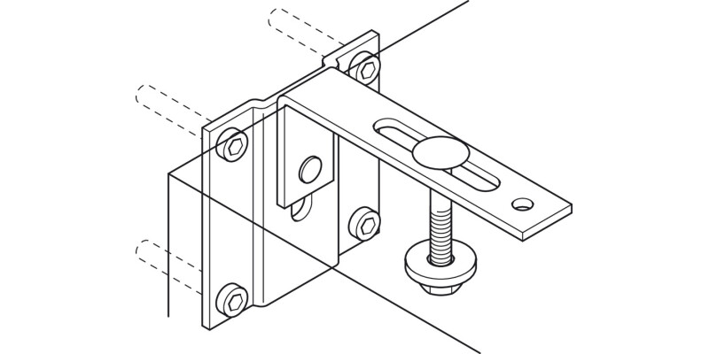 Securing Fitting For Foldaway Bed Black