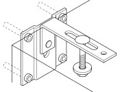 Securing Fitting For Foldaway Bed Black