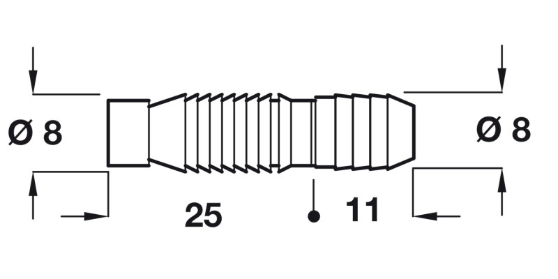 Permanent Assembly Dowel D8/8mm Holes