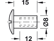 Sleeve Nut M6x15mm wo Slot St Glv