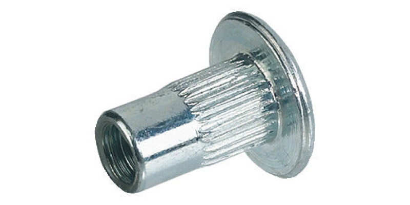 M6 Sleeve Nut, Length 15 mm, Galvanized Steel
