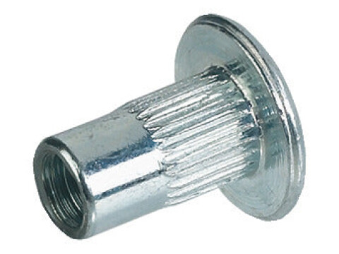 M6 Sleeve Nut, Length 15 mm, Galvanized Steel