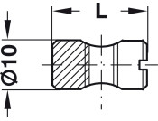 Cross Dowel M6x20mm Centric Bright St