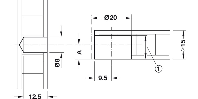 OneFix 1prt Connector D8/15mm Pl Beige