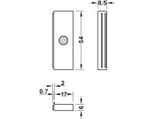 Slim Magnetic Catch 5kg Screw St/Pl Brw