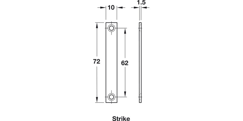 Slim Magnetic Catch 5kg Screw St/Pl Brw