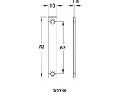 Slim Magnetic Catch 5kg Screw St/Pl Brw