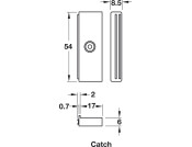 Slim Magnetic Catch 5kg Screw St/Pl Brw