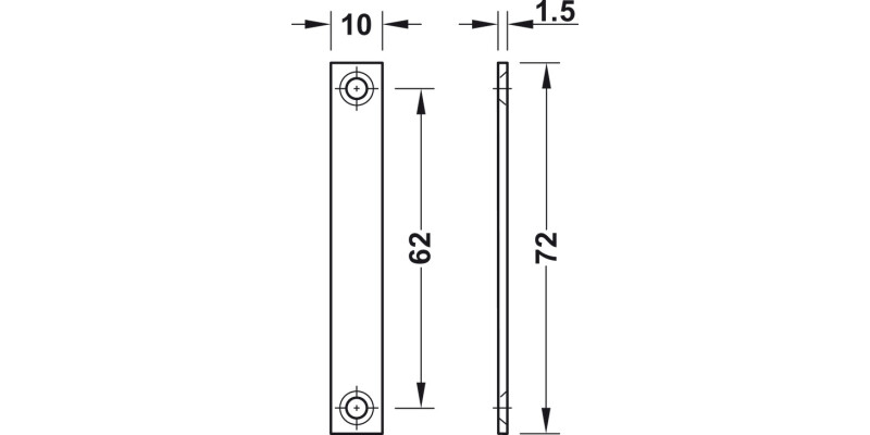 Slim Magnetic Catch 5kg Screw St/Pl Brw