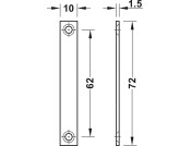 Slim Magnetic Catch 5kg Screw St/Pl Brw