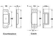 Magnetic Catch 6.0kg Screw EB