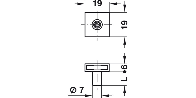 Arresting Pin 19x19x6.5mm ZA MNP