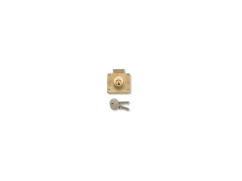 YALE 066S 22MM STRAIGHT DRAWER SPRING BOLT LOCK (BRASS) KEYED ALIKE