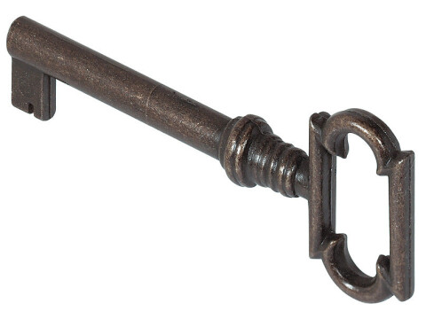 Decorative Key, Zinc Alloy, with 38 mm Effective Shank Length