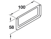 Label Frame Steel Sat Nkl Plt 100x58x2mm