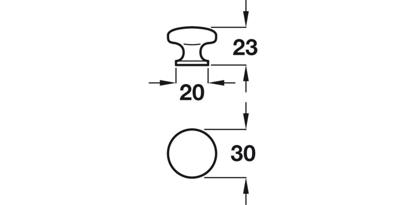 Coco Knob ZA SS Effect D30x23mm