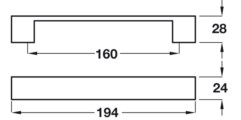 Conway D Pull Hdl Alu Pol Chr 192mm cc