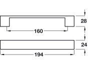 Conway D Pull Hdl Alu Pol Chr 192mm cc