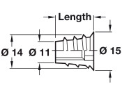 Screw-In Sleeve M8 D11x13mm SW8 BZP