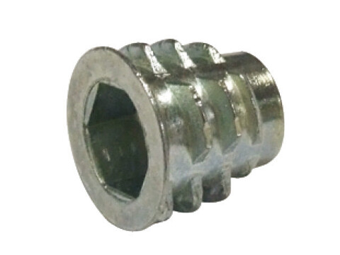 Screw-In Sleeve, M8 Internal Thread, Die Cast Zinc Alloy