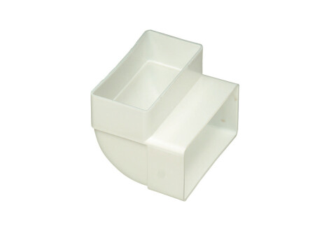 Connector, Vertical 90deg Bend, Flame Retardant, White, Manrose