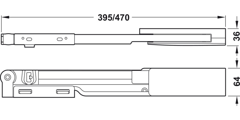 Door Opening Mechanism 600mm St Alu Col