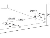 Door Opening Mechanism 600mm St Alu Col