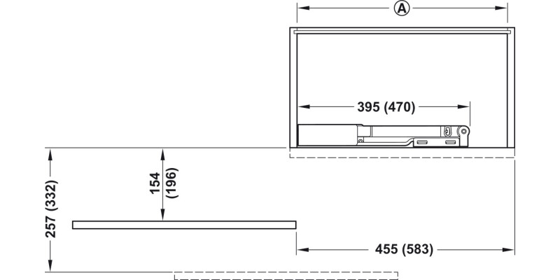 Door Opening Mechanism 600mm St Alu Col