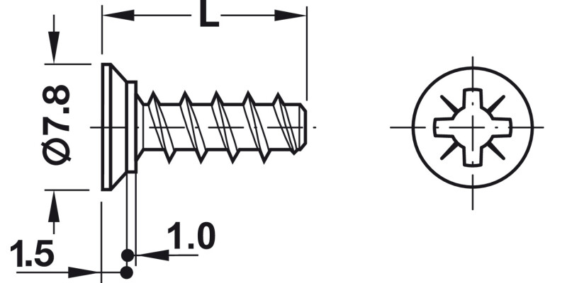 Varianta Scr Ful Csk PZ2 D3.0x13.5mm SNP