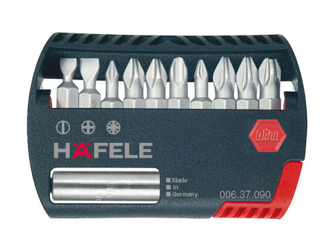 Bit Box, PZ, PH, Flat, with Magnetic Holder, H&auml;fele
