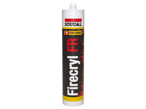Acrylic Sealant, Fire Retardant, Tube 310 ml, Soudal Firecryl FR