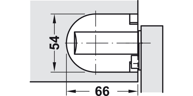 105D Chest Lid Hinge Grey/Black