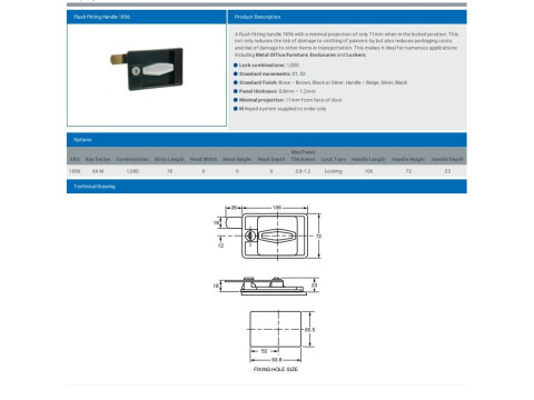 FLUSH FITTING HANDLE 1856